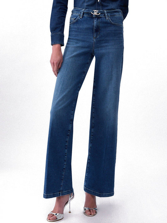 Liu-Jo Denim Jeans Donna - Denim Blue Bubble