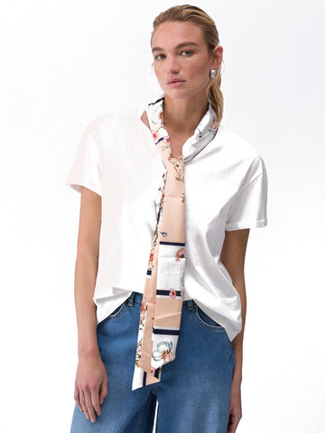 Liu-Jo White T-Shirt Donna - Bco/Blooming Foul