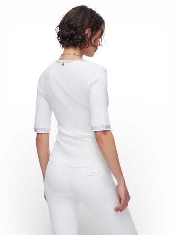 Liu-Jo White T-Shirt Donna - Bianco Lana