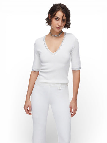 Liu-Jo White T-Shirt Donna - Bianco Lana