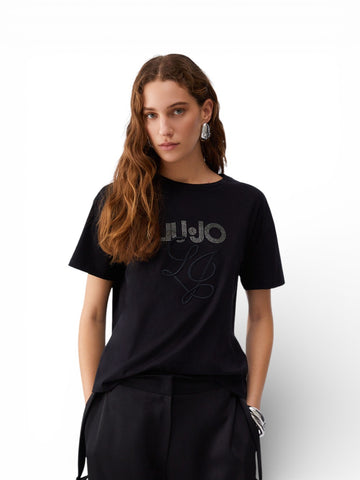 Liu-Jo White T-Shirt Donna - Nero