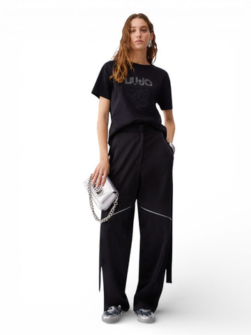Liu-Jo White T-Shirt Donna - Nero