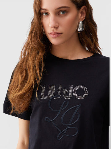 Liu-Jo White T-Shirt Donna - Nero