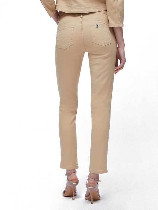 Liu-Jo White Pantalone Donna - Cream Beige Applicaz