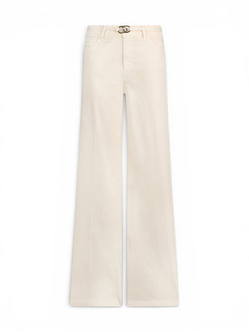 Liu-Jo White Pantaloni Donna - Panna
