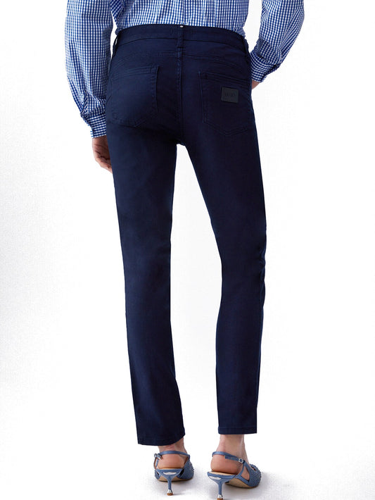 Liu-Jo White Pantaloni Donna - Night Blu Sky