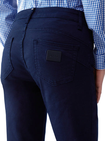 Liu-Jo White Pantaloni Donna - Night Blu Sky