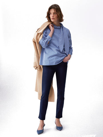 Liu-Jo White Pantaloni Donna - Night Blu Sky
