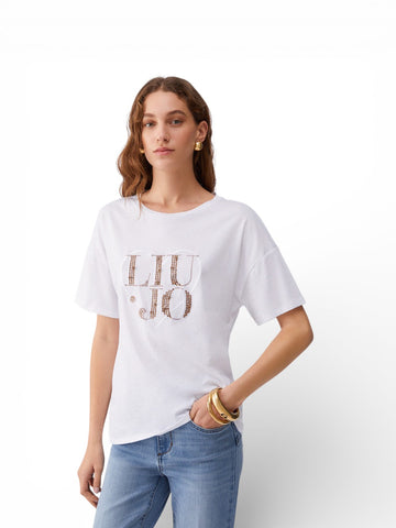Liu-Jo White T-Shirt Donna - Bianco