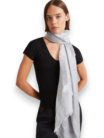 Marella Emblema Stola - Sciarpe E Foulard Donna - Grigio Perla