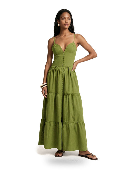 Me Fui Vestito Lungo Military Green - Abiti Donna - Verde Militare