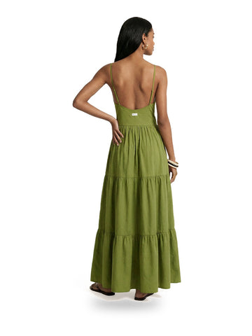 Me Fui Vestito Lungo Military Green - Abiti Donna - Verde Militare