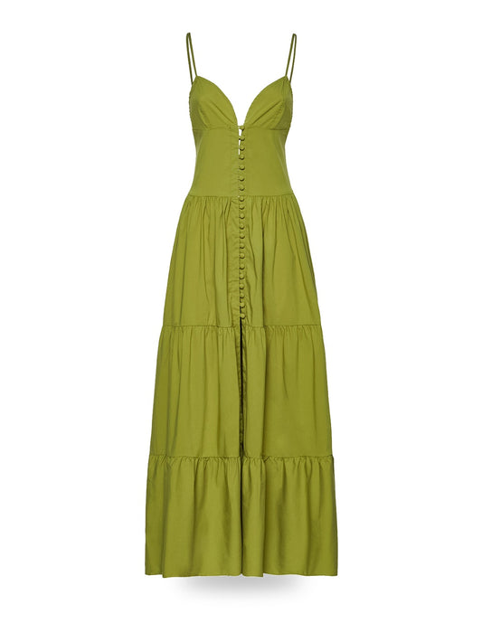 Me Fui Vestito Lungo Military Green - Abiti Donna - Verde Militare