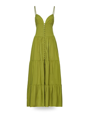 Me Fui Vestito Lungo Military Green - Abiti Donna - Verde Militare