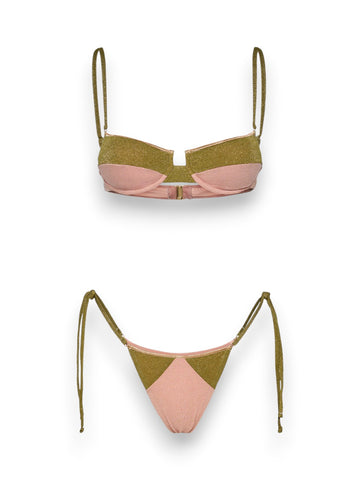 Me Fui Reggiseno Ferretto Slip Regolabile - Costumi Donna - Rosa