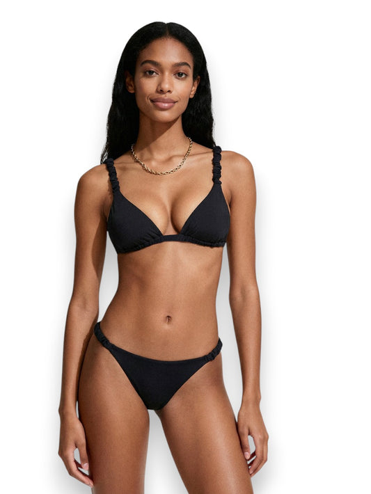 Me Fui Triangolo - Slip Fisso Purple - Costume Donna - Nero