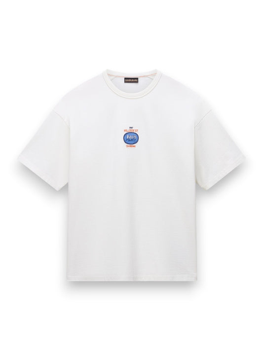 Napapijri S-Krous Ss - T-Shirt Uomo - Bianco