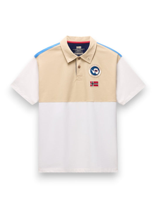 Napapijri E-Reflect SS White Whisper - T-Shirt Uomo - Beige