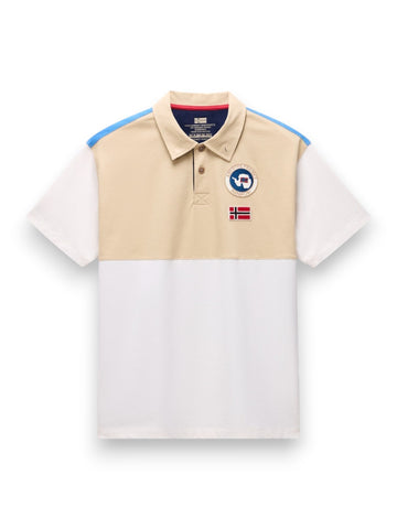 Napapijri E-Reflect SS White Whisper - T-Shirt Uomo - Beige