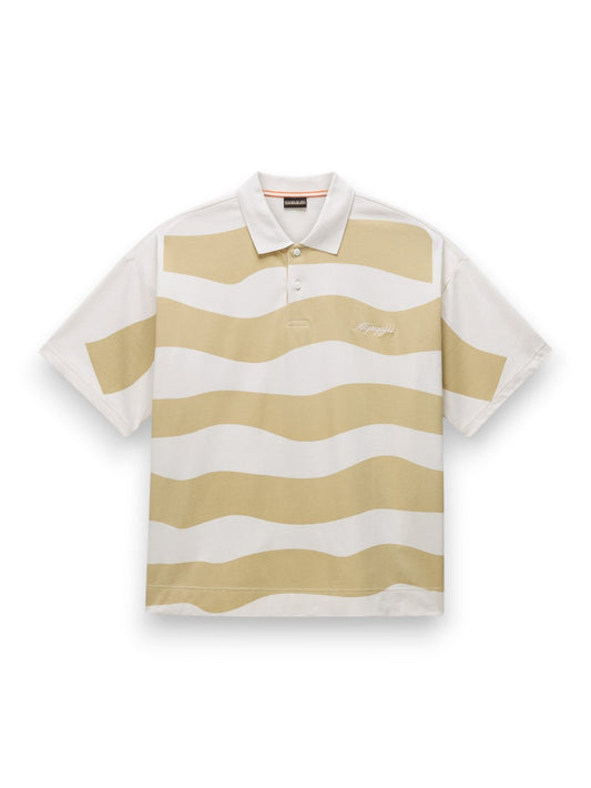 Napapijri E-Spectrum SS White Whisper - T-Shirt Uomo - Righe
