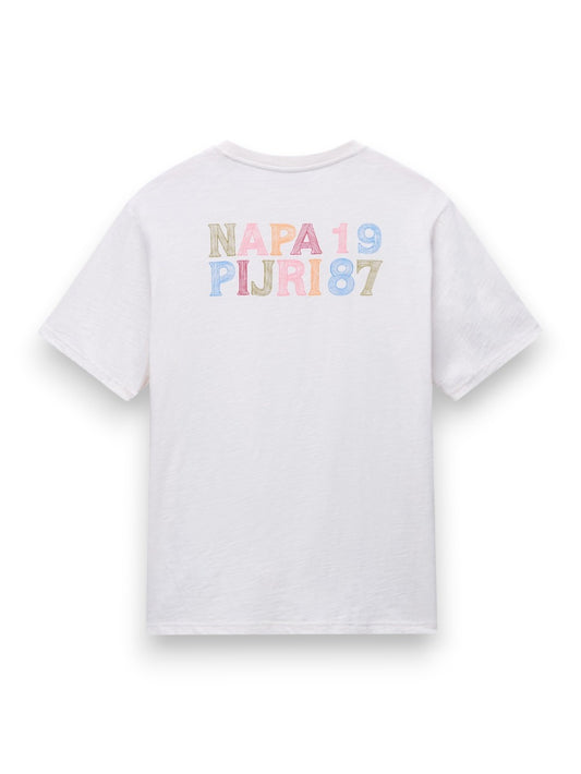 Napapijri S-Elior Ss - T-Shirt Uomo - Bianco