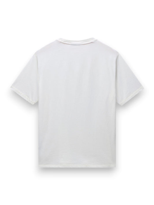 Napapijri S-Badge Ss 1 White Heron - T-Shirt Uomo - Bianco