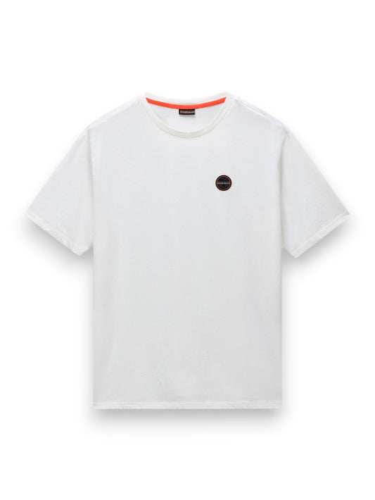 Napapijri S-Badge Ss 1 White Heron - T-Shirt Uomo - Bianco