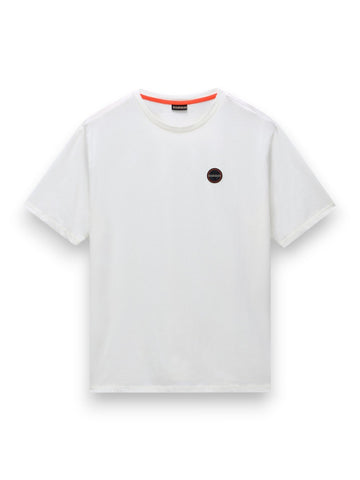 Napapijri S-Badge Ss 1 White Heron - T-Shirt Uomo - Bianco