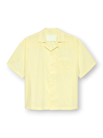 New Amsterdam Surf Association Wijk Shirt Short Sleeves Yellow - Camicie Uomo - Giallo