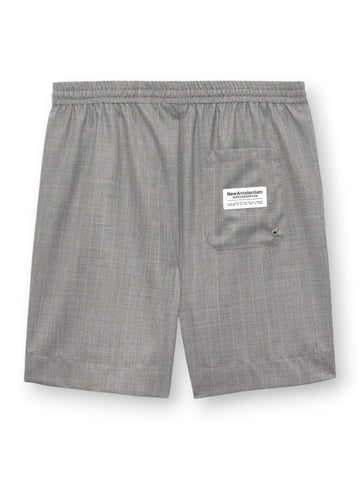 New Amsterdam Surf Association Wool Work Shorts Grey - Shorts Uomo - Grigio/rosa