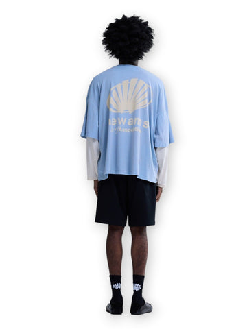 New Amsterdam Surf Association Corporate Logo Longsleeve - T-Shirt Uomo - Celeste