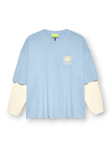 New Amsterdam Surf Association Corporate Logo Longsleeve - T-Shirt Uomo - Celeste