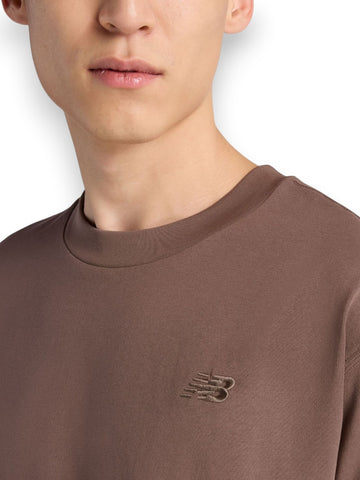 New Balance Athletics Cotton T-Shirt - T-Shirt Uomo - Marrone