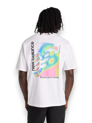 New Balance Classic Tri-Logo Heat Map T-Shirt - T-Shirt Uomo - Bianco