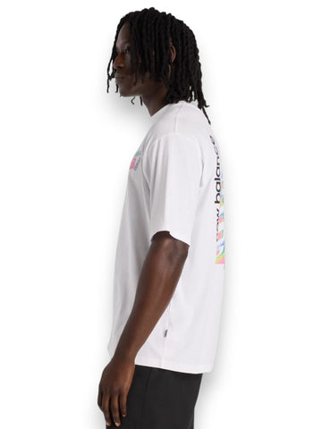 New Balance Classic Tri-Logo Heat Map T-Shirt - T-Shirt Uomo - Bianco