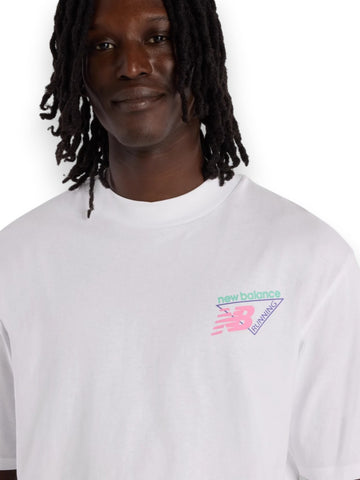 New Balance Classic Tri-Logo Heat Map T-Shirt - T-Shirt Uomo - Bianco