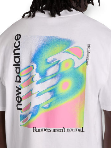New Balance Classic Tri-Logo Heat Map T-Shirt - T-Shirt Uomo - Bianco