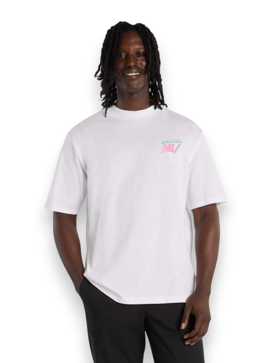 New Balance Classic Tri-Logo Heat Map T-Shirt - T-Shirt Uomo - Bianco