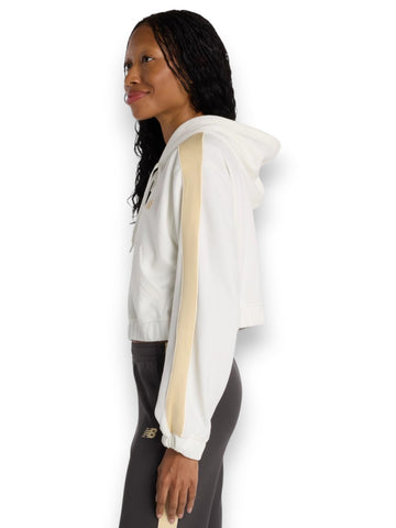 New Balance Interlock Full Zip - Felpe Donna - Beige