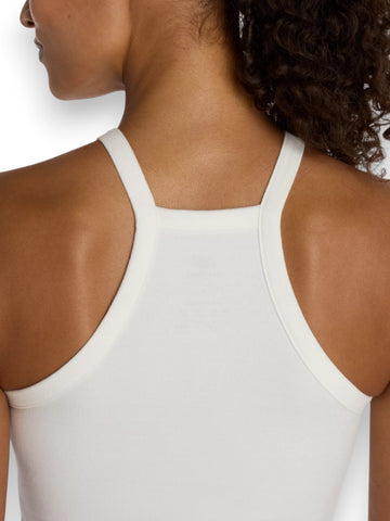 New Balance Cotton Racer Tank - T-Shirt Donna - Panna