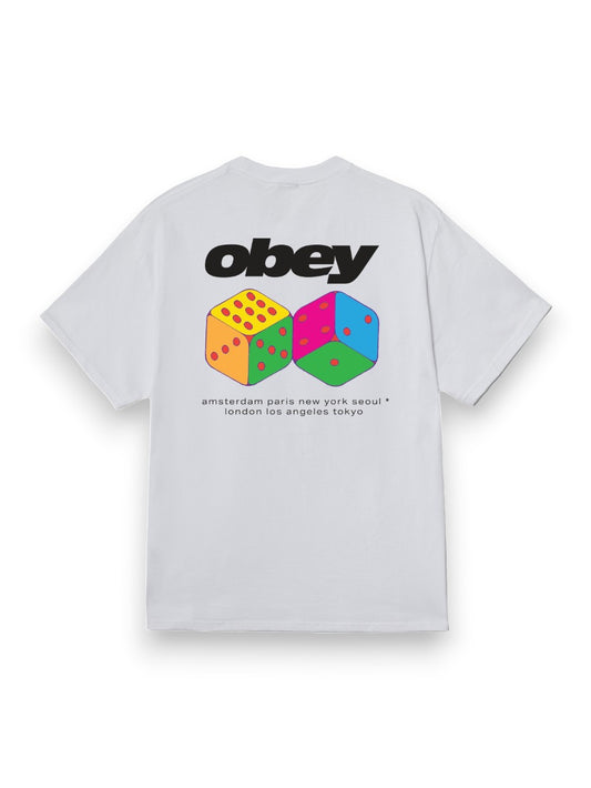 Obey Dice Tee - T-Shirt Uomo - Bianco