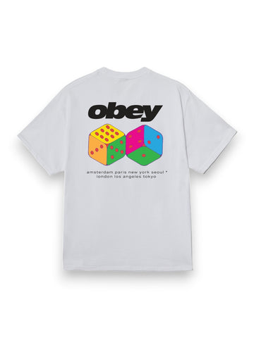 Obey Dice Tee - T-Shirt Uomo - Bianco