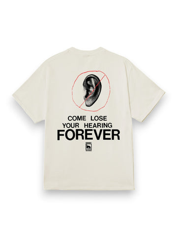 Obey Come Lose Your Hearing Tee - T-Shirt Uomo - Panna