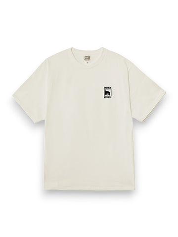 Obey Come Lose Your Hearing Tee - T-Shirt Uomo - Panna