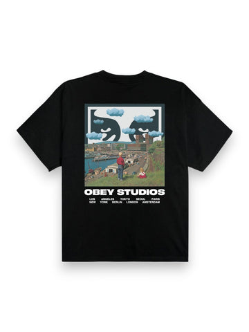 Obey Sky Face Tee - T-Shirt Uomo - Nero