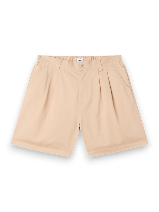 Obey Foster Pleated Short - Shorts Uomo - Beige