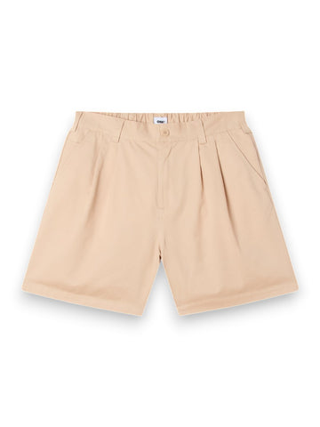 Obey Foster Pleated Short - Shorts Uomo - Beige