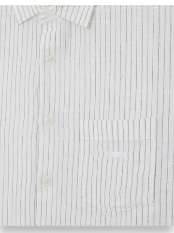 Obey Nelson Woven - Camicie Uomo - Bianco/nero