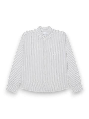 Obey Nelson Woven - Camicie Uomo - Bianco/nero