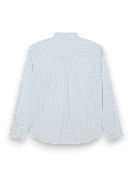 Obey Isaac Woven - Camicie Uomo - Bianco/celeste